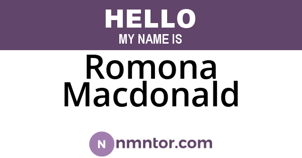 Romona Macdonald