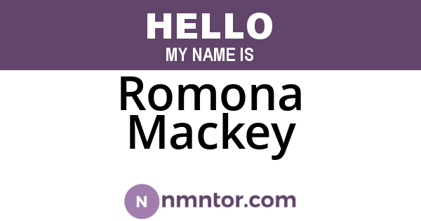 Romona Mackey