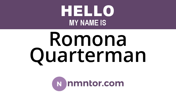 Romona Quarterman