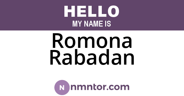 Romona Rabadan