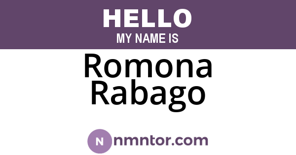 Romona Rabago