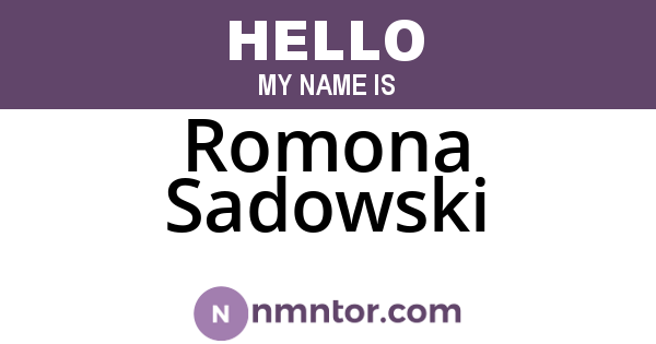 Romona Sadowski