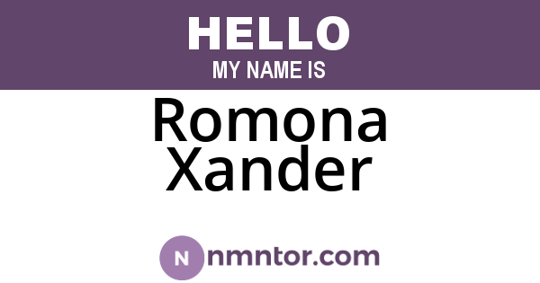 Romona Xander