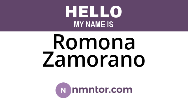 Romona Zamorano