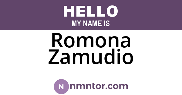 Romona Zamudio