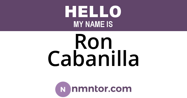 Ron Cabanilla