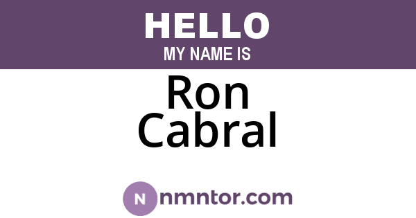 Ron Cabral