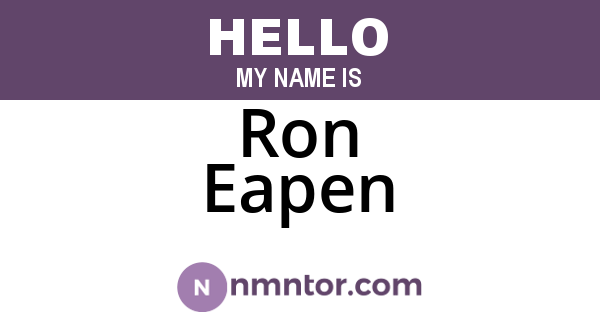 Ron Eapen