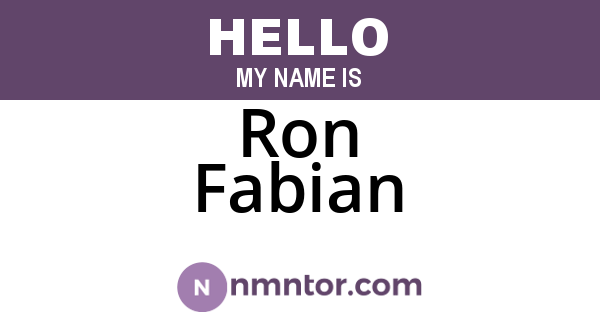 Ron Fabian