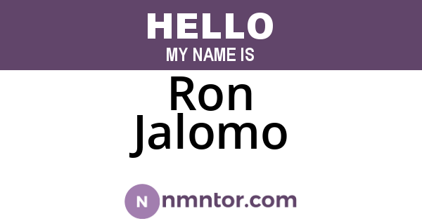 Ron Jalomo