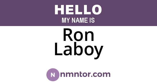 Ron Laboy