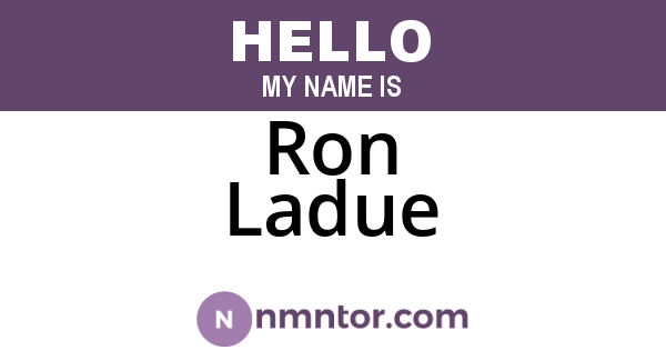 Ron Ladue