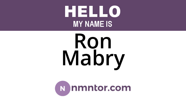 Ron Mabry
