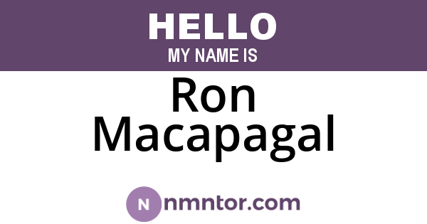 Ron Macapagal
