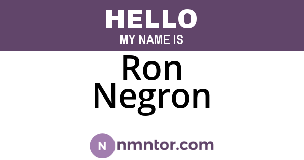 Ron Negron
