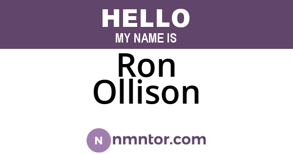 Ron Ollison