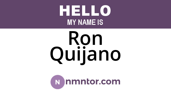 Ron Quijano