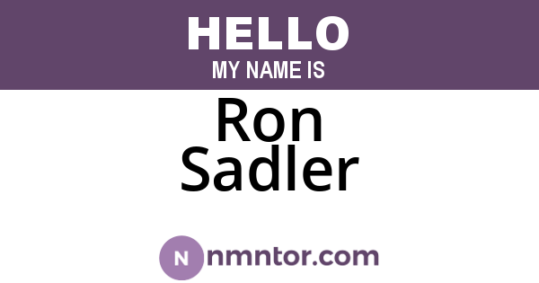 Ron Sadler