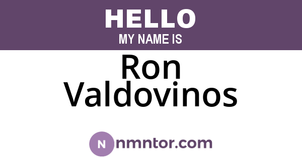 Ron Valdovinos