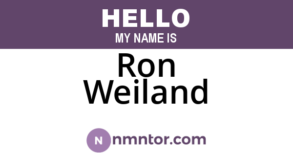 Ron Weiland