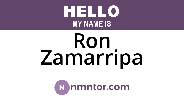 Ron Zamarripa