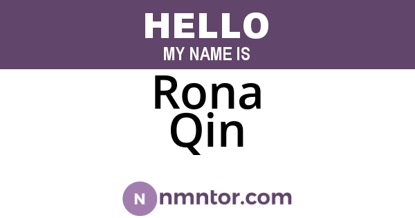 Rona Qin