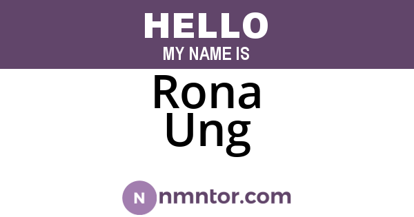 Rona Ung
