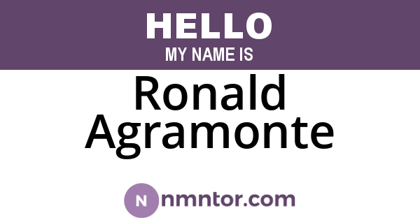 Ronald Agramonte