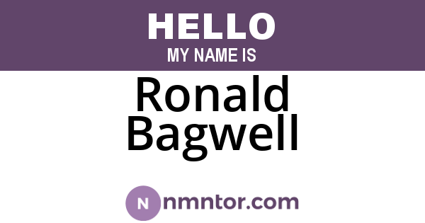 Ronald Bagwell