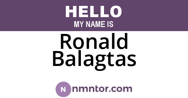 Ronald Balagtas