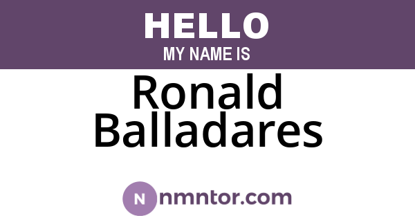 Ronald Balladares