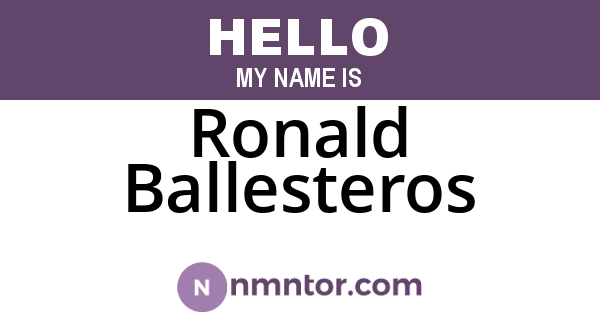 Ronald Ballesteros