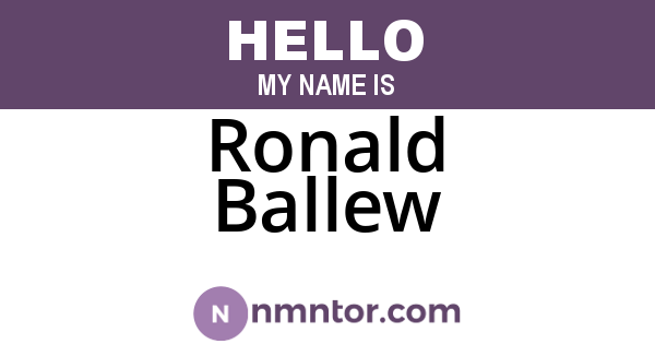 Ronald Ballew