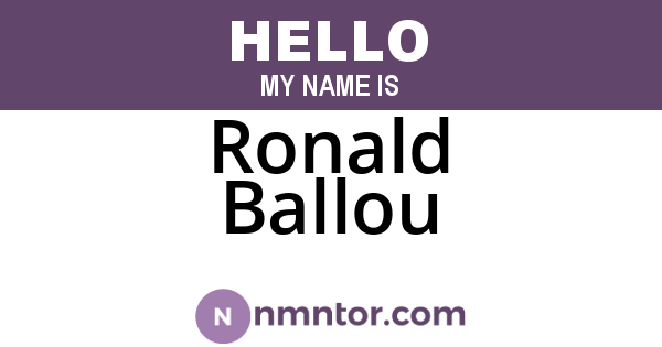 Ronald Ballou