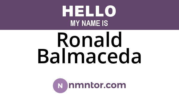 Ronald Balmaceda