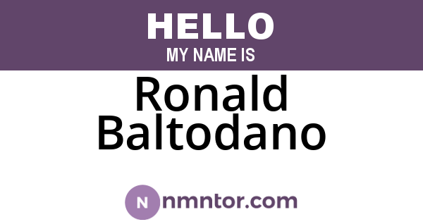 Ronald Baltodano