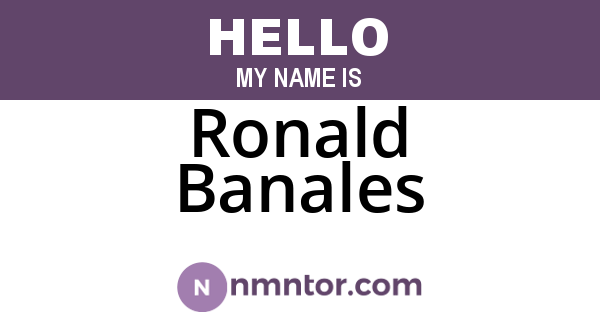 Ronald Banales