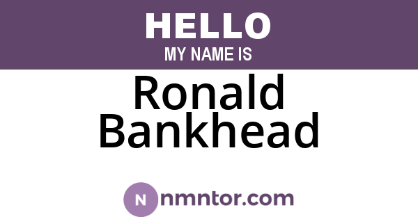 Ronald Bankhead