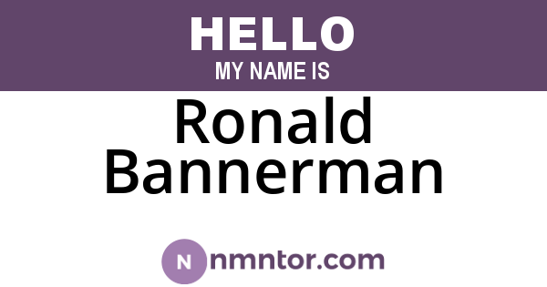 Ronald Bannerman
