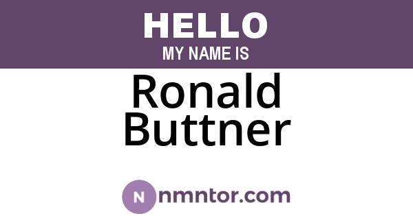 Ronald Buttner