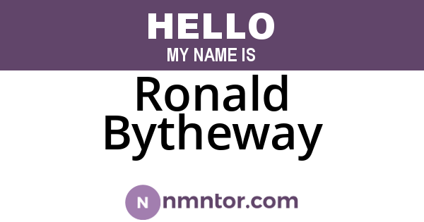 Ronald Bytheway