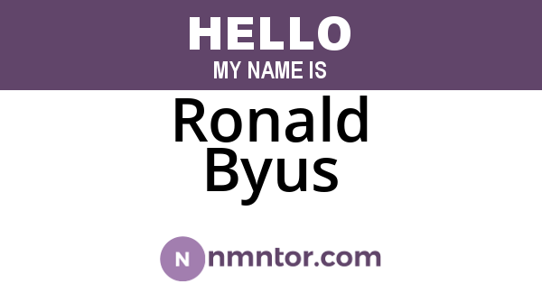 Ronald Byus