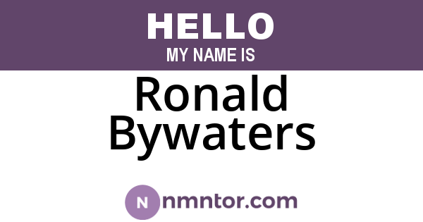 Ronald Bywaters