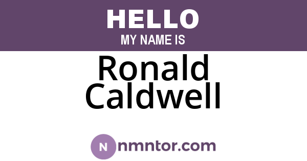 Ronald Caldwell