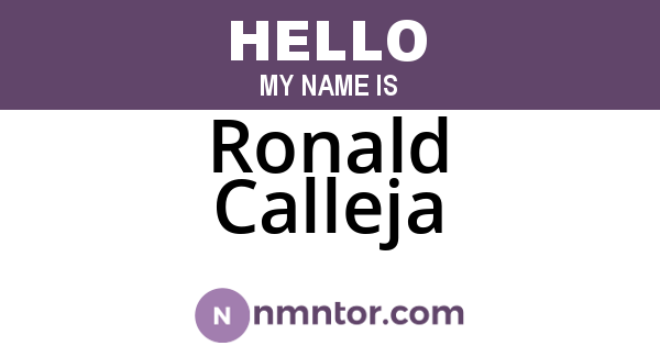Ronald Calleja
