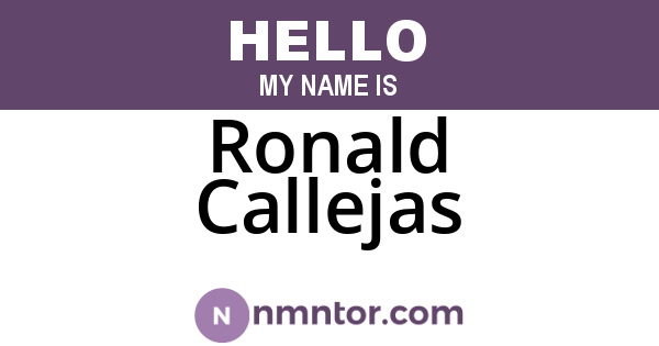 Ronald Callejas