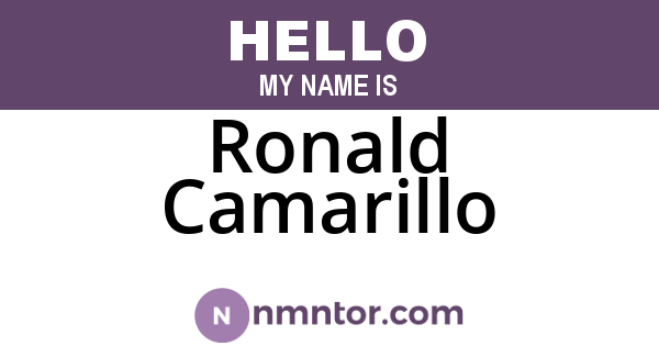 Ronald Camarillo