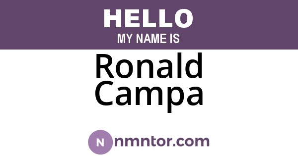 Ronald Campa