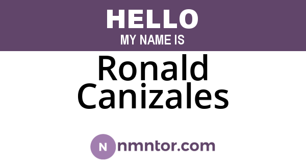Ronald Canizales