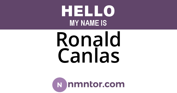 Ronald Canlas